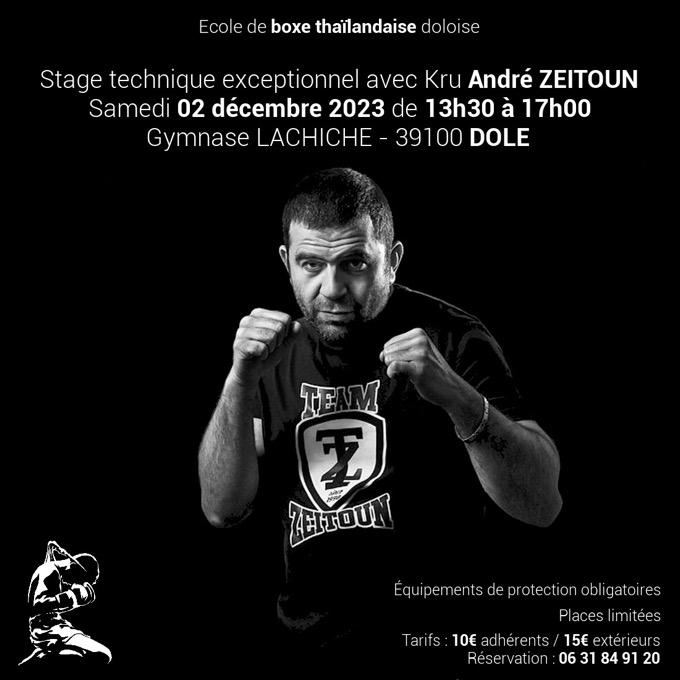 L'affiche du stage d'André Zeitoun à Dole